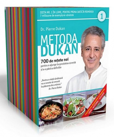 Pachet Metoda Dukan (20 volume). 700 de rețete noi pentru a ajunge la greutatea corectă și a o păstra definitiv